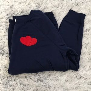 Navy heart sweatshirt